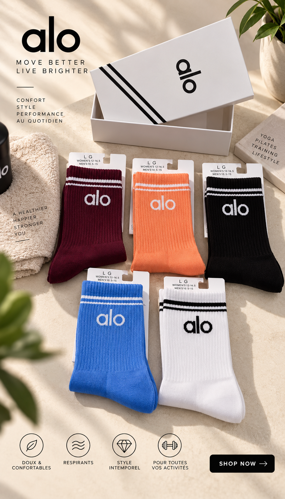 Chaussettes Femme Côtelées Premium – Style Sport & Lifestyle
